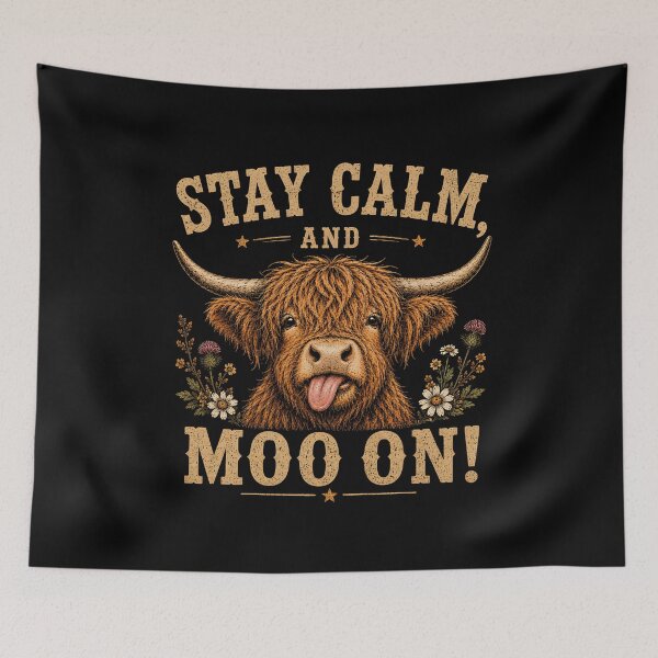 Item preview, Stay Calm and Moo On designed and sold by zoes-ink.