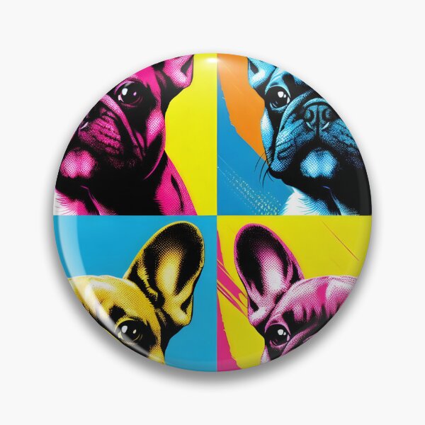 Item preview, French Bulldog pop art - Eye-catching colors designed and sold by davidromapixel.