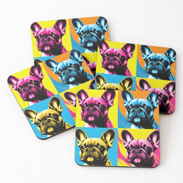 Item preview, French Bulldog pop art - Eye-catching colors designed and sold by davidromapixel.