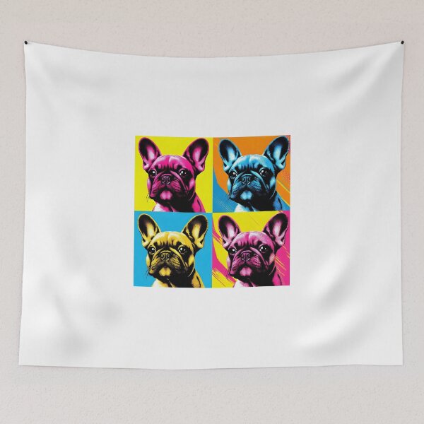 Item preview, French Bulldog pop art - Eye-catching colors designed and sold by davidromapixel.