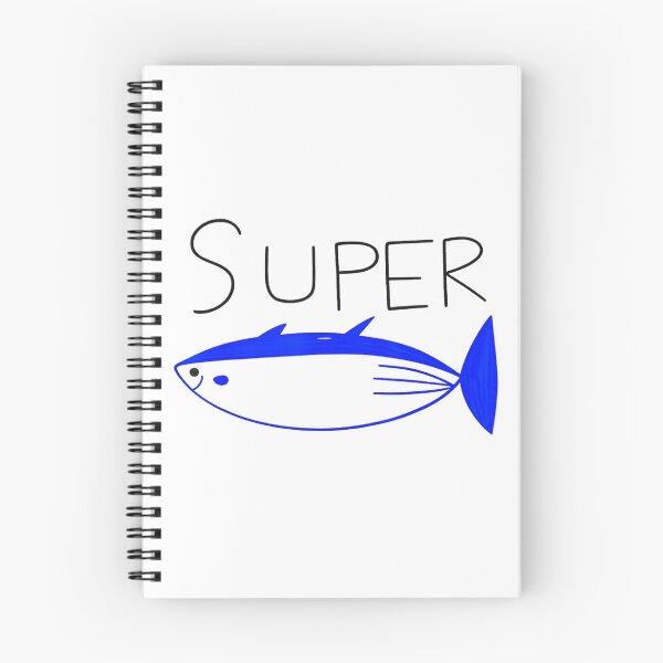Item preview, Super Blue Tuna Fish Cute Minimalist Hand Drawn Ocean Animal Graphic Novelty Design designed and sold by KenveLaova.
