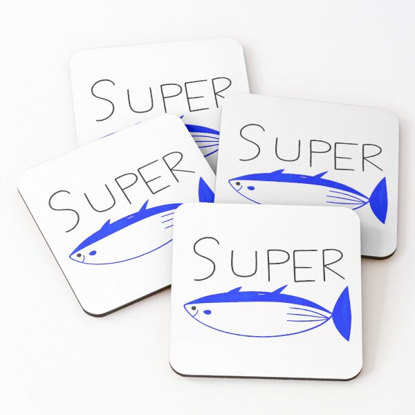 Item preview, Super Blue Tuna Fish Cute Minimalist Hand Drawn Ocean Animal Graphic Novelty Design designed and sold by KenveLaova.