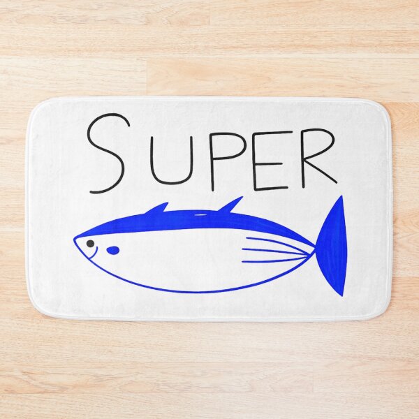 Item preview, Super Blue Tuna Fish Cute Minimalist Hand Drawn Ocean Animal Graphic Novelty Design designed and sold by KenveLaova.