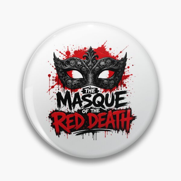 Aperçu de l'œuvre Edgar Allan Poe Le Masque de la Mort Rouge Masque Crâne Gothique créée et vendue par Fenay Designs.