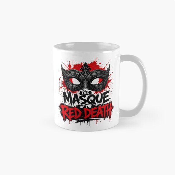 Aperçu de l'œuvre Edgar Allan Poe Le Masque de la Mort Rouge Masque Crâne Gothique créée et vendue par Fenay Designs.