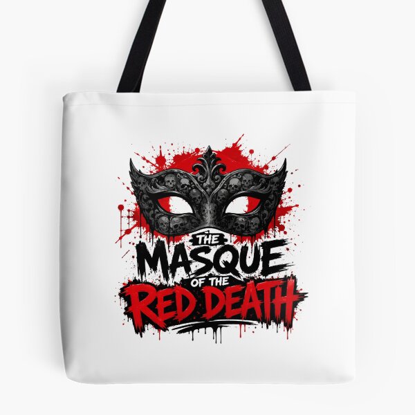 Aperçu de l'œuvre Edgar Allan Poe Le Masque de la Mort Rouge Masque Crâne Gothique créée et vendue par Fenay Designs.