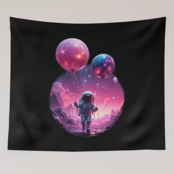 Item preview, Cosmic Balloon Astronaut – Dreamy Space Fantasy Art designed and sold by Yes To All.