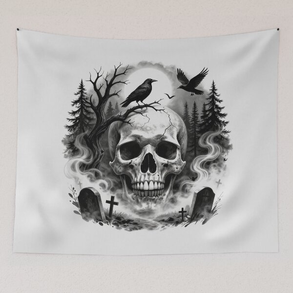 Item preview, Moonlit Raven Skull designed and sold by Exodoi.