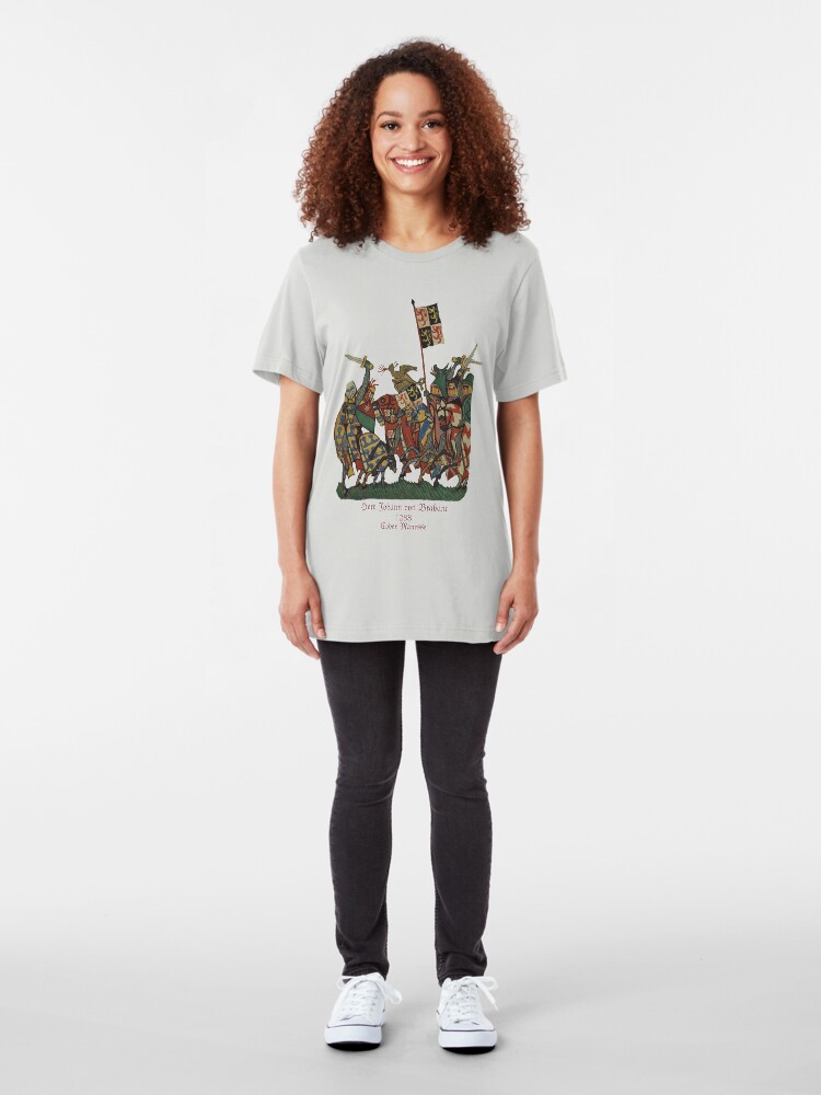 Alternate view of Johann von Brabant in 1288 Battle Slim Fit T-Shirt