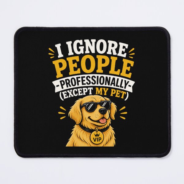 Item preview, I Ignore People Professionally Shirt | Funny Dog Lover Introvert Tee designed and sold by Safe Haven Pets.