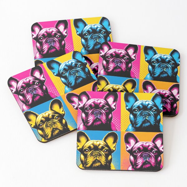 Item preview, French Bulldog pop art - Intense colors designed and sold by davidromapixel.