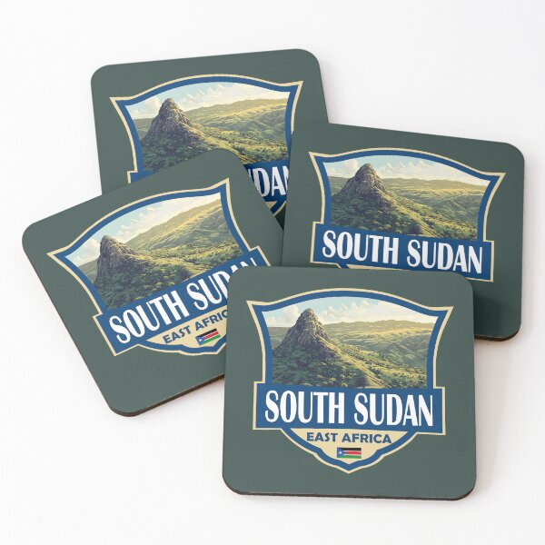 Item preview, South Sudan Illustration Retro Badge designed and sold by KrisSidDesigns.