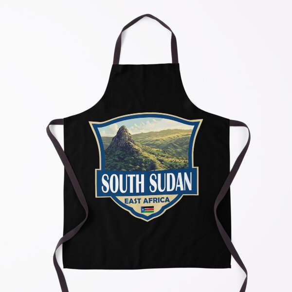 Item preview, South Sudan Illustration Retro Badge designed and sold by KrisSidDesigns.