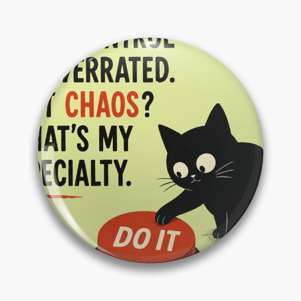 Item preview, Self Control Is Overrated Chaos Cat designed and sold by LovelyCatGalaxy.