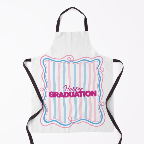 Item preview, Happy Graduation Bold Typography on Pastel Pink and Teal Striped Pattern designed and sold by VibranPalette.