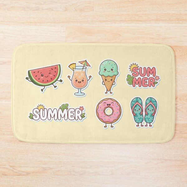 Item preview, Cute Kawaii Summer Vibes Sticker Pack Tropical Beach Fun designed and sold by jo-e-basta.