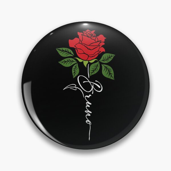 Item preview, Elegant Red Rose Flower Tattoo Style Bruno Name Calligraphy Personalized Floral Graphic designed and sold by EvandSolis.