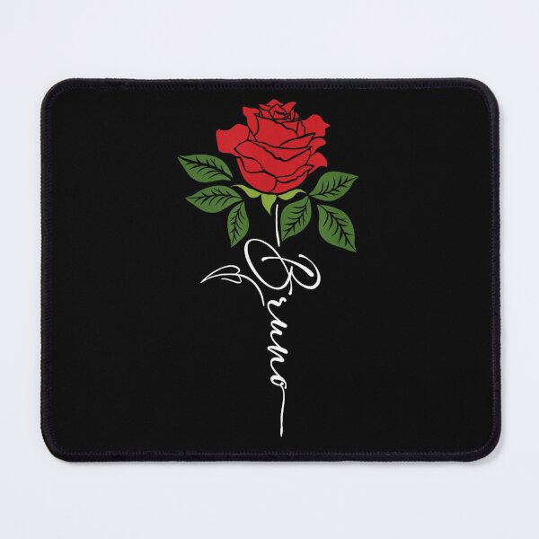 Item preview, Elegant Red Rose Flower Tattoo Style Bruno Name Calligraphy Personalized Floral Graphic designed and sold by EvandSolis.