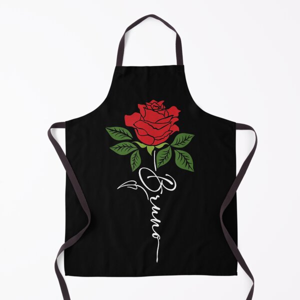 Item preview, Elegant Red Rose Flower Tattoo Style Bruno Name Calligraphy Personalized Floral Graphic designed and sold by EvandSolis.
