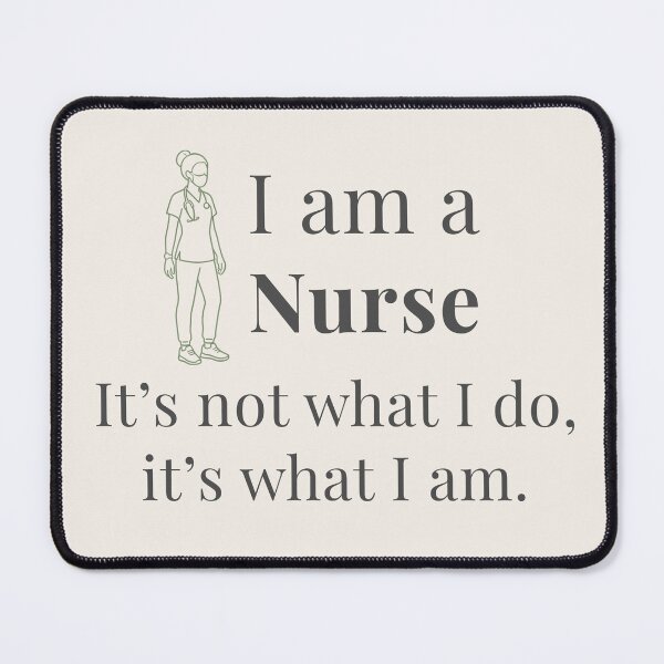 Item preview, I Am A Nurse - minimalist quote design modern nurse outline icon designed and sold by AmoebaPress.