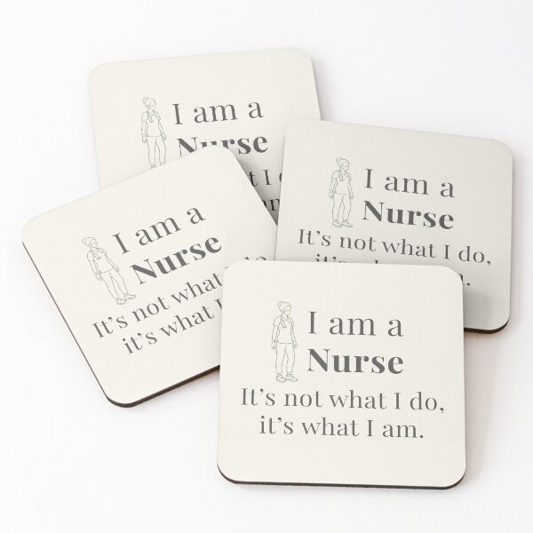 Item preview, I Am A Nurse - minimalist quote design modern nurse outline icon designed and sold by AmoebaPress.