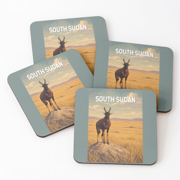 Item preview, South Sudan Illustration Travel Art Vintage designed and sold by KrisSidDesigns.