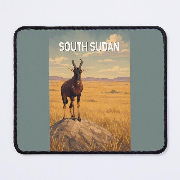 Item preview, South Sudan Illustration Travel Art Vintage designed and sold by KrisSidDesigns.
