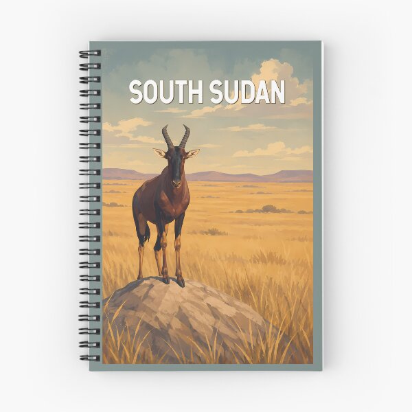 Item preview, South Sudan Illustration Travel Art Vintage designed and sold by KrisSidDesigns.