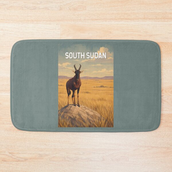 Item preview, South Sudan Illustration Travel Art Vintage designed and sold by KrisSidDesigns.