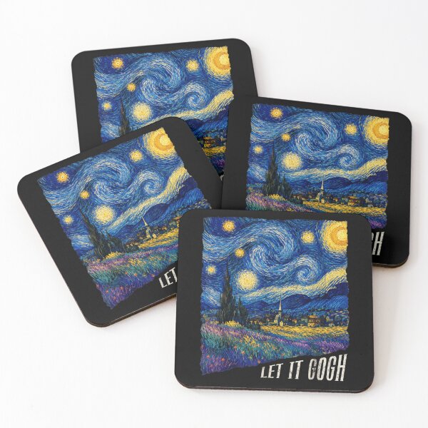 Item preview, Let It Gogh Funny Vincent Van Gogh Starry Night Painting Pun Fine Art designed and sold by EvandSolis.