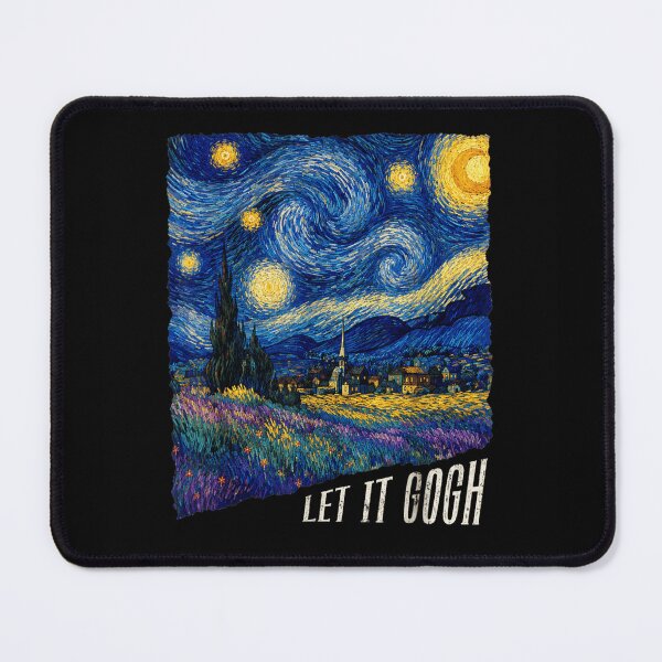 Item preview, Let It Gogh Funny Vincent Van Gogh Starry Night Painting Pun Fine Art designed and sold by EvandSolis.