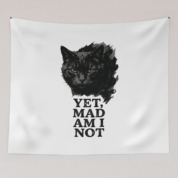 Item preview, Edgar Allan Poe Yet Mad Am I Not Black Cat Gothic designed and sold by Fenay Designs.