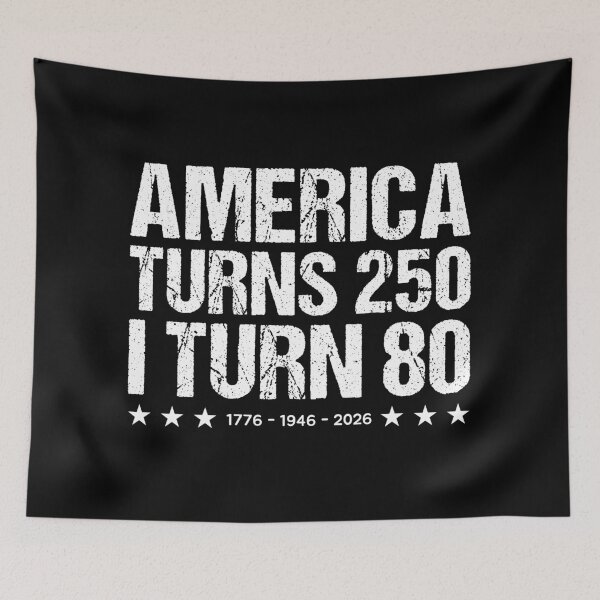 Item preview, Vintage 80th Birthday 1946, America Turns 250, 80th Birthday Idea, Patriotic Birthday 2026, 1946 Birthday designed and sold by toongstudio.
