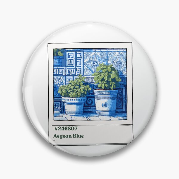 Item preview, Aegean blue pot plants designed and sold by priyankajustine.