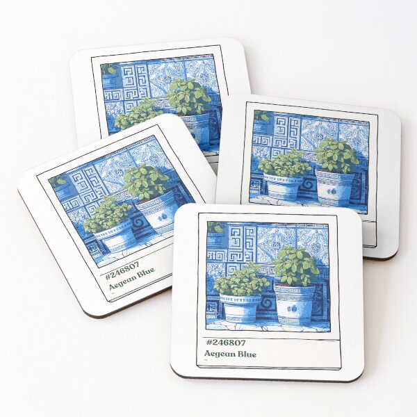 Item preview, Aegean blue pot plants designed and sold by priyankajustine.