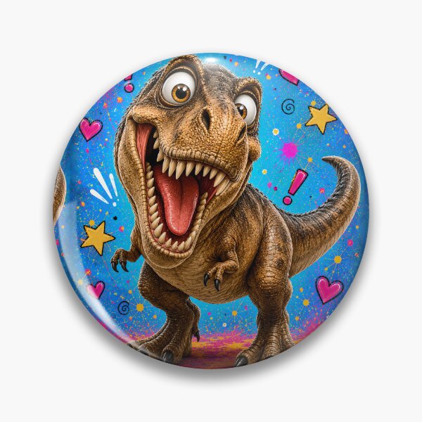 Aperçu de l'œuvre Explosion de pop art avec un T-Rex loufoque créée et vendue par Pure Craft.