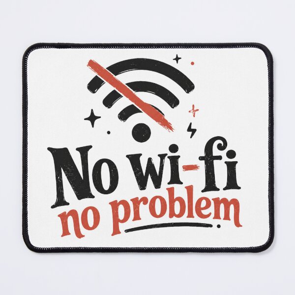 Item preview, No WiFi No Problem – Offline Life Funny Vintage Design designed and sold by MartBook.