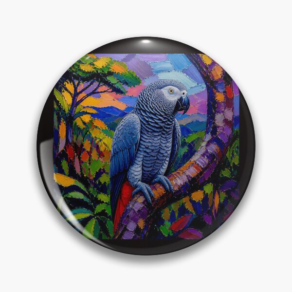 Item preview, African Grey Parrot  Intelligence and Wild Elegance #9 designed and sold by Helios Be. Lavsh.