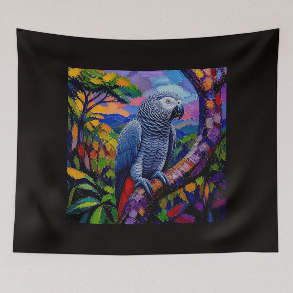 Item preview, African Grey Parrot  Intelligence and Wild Elegance #9 designed and sold by Helios Be. Lavsh.