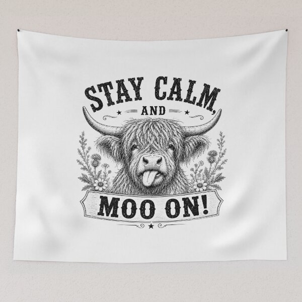 Item preview, Stay Calm and Moo On designed and sold by zoes-ink.