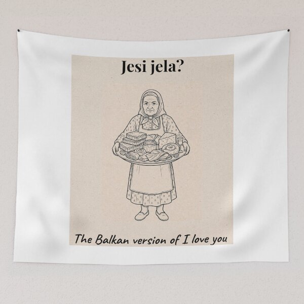 Item preview, Jesi jela, the Balkan version of I love you - Balkan granny design  designed and sold by Mastalina99.