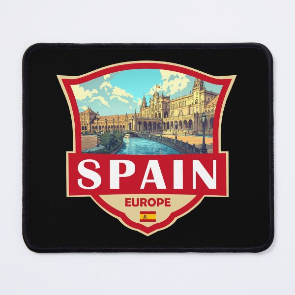 Item preview, Spain Illustration Retro Badge designed and sold by KrisSidDesigns.