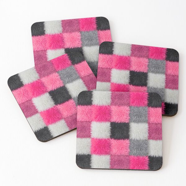 Item preview, Seamless Plush Faux Fur Checkerboard Texture Pattern designed and sold by Kavya Art.