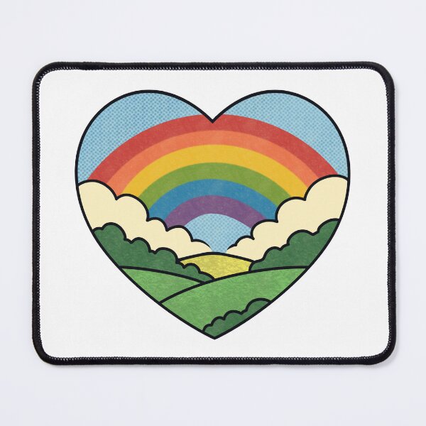 Item preview, Rainbow Landscape Pride Heart Art designed and sold by Anne97s.