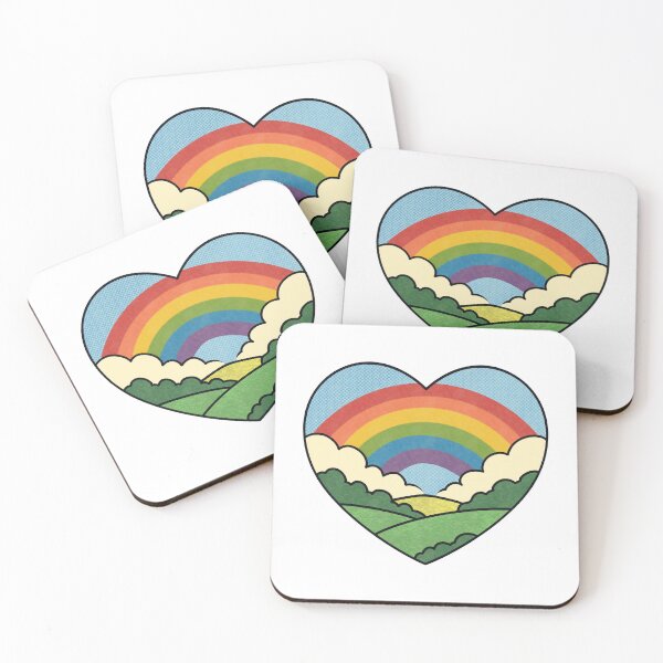 Item preview, Rainbow Landscape Pride Heart Art designed and sold by Anne97s.