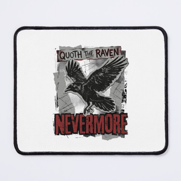 Item preview, Edgar Allan Poe Quoth the Raven Nevermore Grunge Collage designed and sold by Fenay Designs.