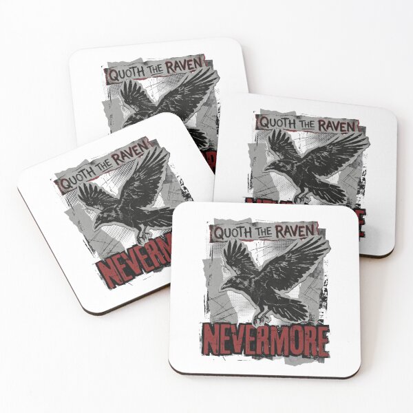 Item preview, Edgar Allan Poe Quoth the Raven Nevermore Grunge Collage designed and sold by Fenay Designs.