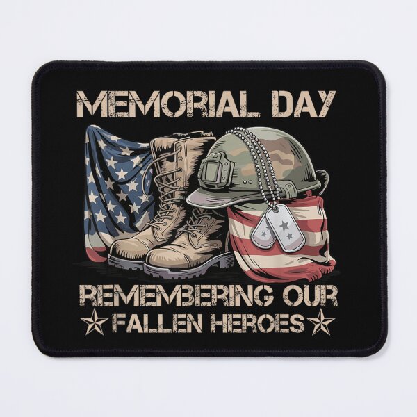 Item preview, Memorial Day Remembering Our Fallen Heroes American Flag Military Combat Boots Soldiers Tribute designed and sold by VedaSeraphina.
