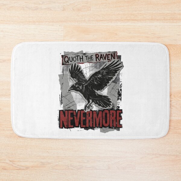Item preview, Edgar Allan Poe Quoth the Raven Nevermore Grunge Collage designed and sold by Fenay Designs.