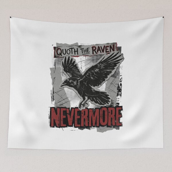 Item preview, Edgar Allan Poe Quoth the Raven Nevermore Grunge Collage designed and sold by Fenay Designs.